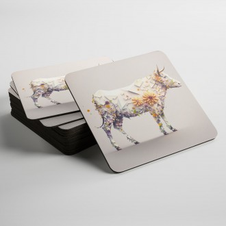 Coasters Flower cow