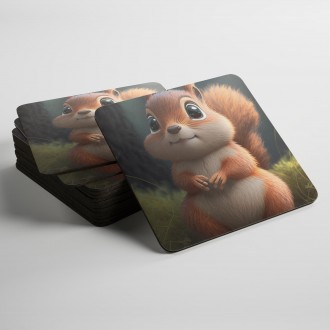 Coasters Cute squirrel