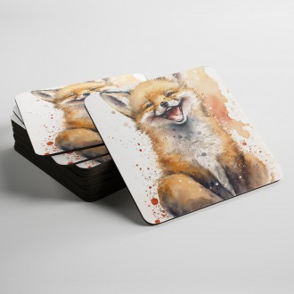 Coasters Watercolor fox