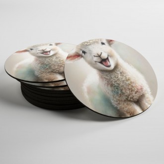 Coasters Watercolor sheep