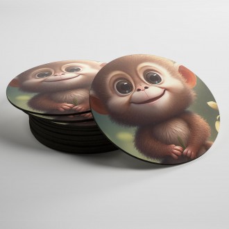 Coasters Cute little monkey