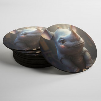 Coasters Cute rhinoceros