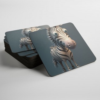 Coasters Animated zebra