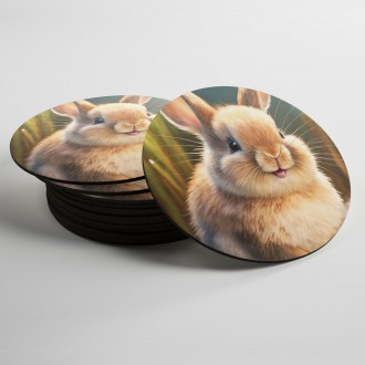 Coasters Watercolor hare