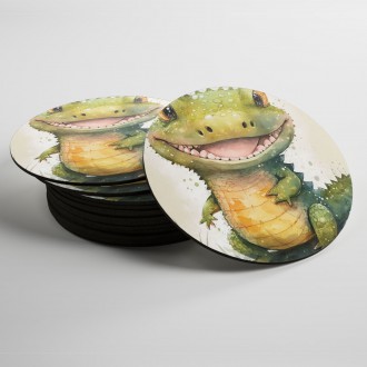 Coasters Watercolor crocodile