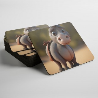 Coasters Cute donkey