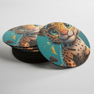 Coasters Cute leopard