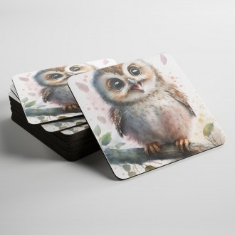 Coasters Watercolor owl