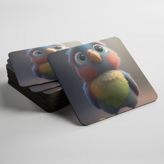 Coasters Animated parrot