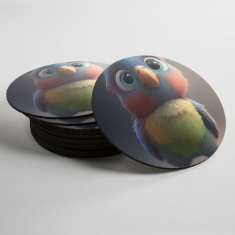 Coasters Animated parrot