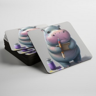 Coasters Little hippopotamus