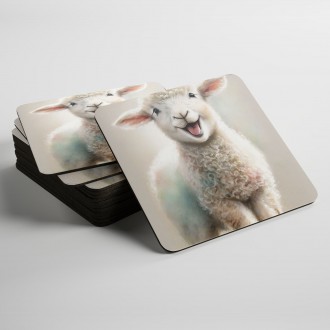 Coasters Watercolor sheep