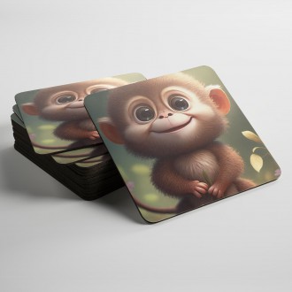 Coasters Cute little monkey