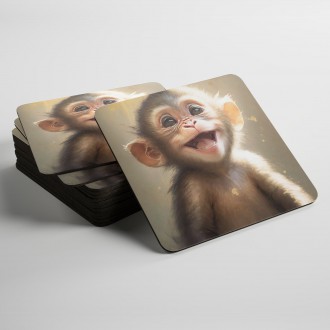 Coasters Watercolor monkey