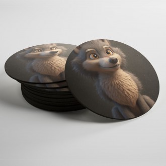 Coasters Animated wolf