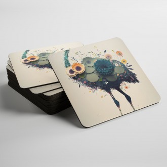 Coasters Floral ostrich