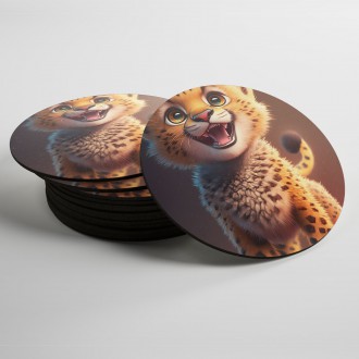 Coasters Cute cheetah