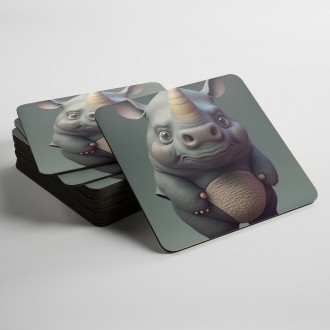 Coasters Animated rhinoceros