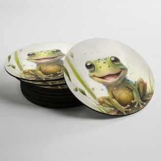 Coasters Watercolor frog