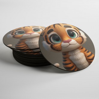 Coasters Cute tiger