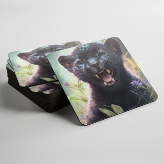 Coasters Watercolor panther