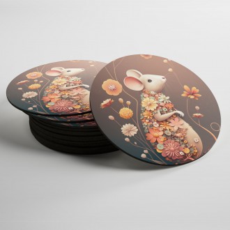 Coasters Flower mouse