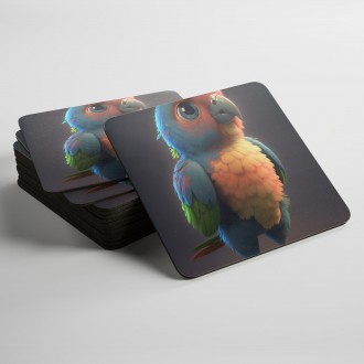 Coasters Cute parrot