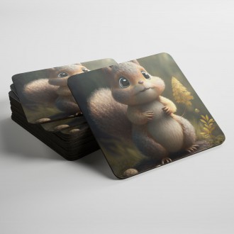 Coasters Animated squirrel