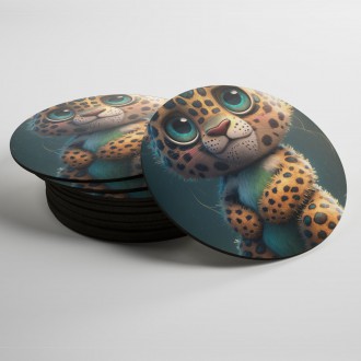 Coasters Animated leopard