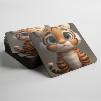 Coasters Cute tiger