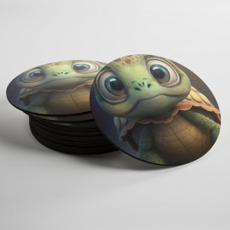 Coasters Cute turtle