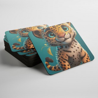 Coasters Cute leopard