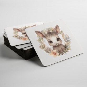 Coasters Baby donkey in flowers