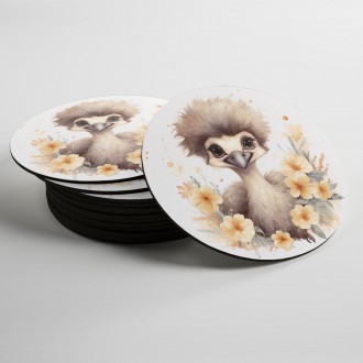 Coasters Baby ostrich in flowers