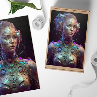 Wooden Puzzle Cyborg Woman 2