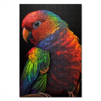 Wooden Puzzle Colorful parrot