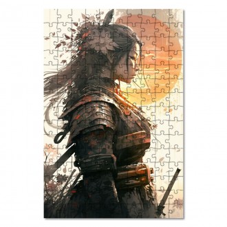 Wooden Puzzle Female Samurai