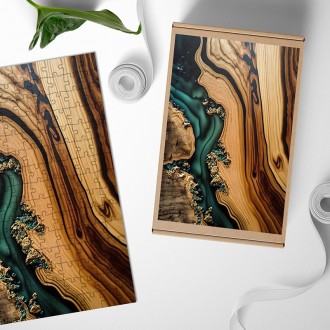 Wooden Puzzle Epoxy and wood 6
