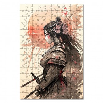 Wooden Puzzle Female Samurai 2