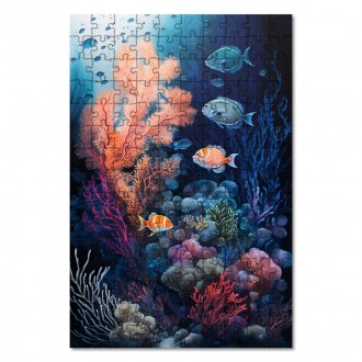 Wooden Puzzle Underwater scenery Coral reef