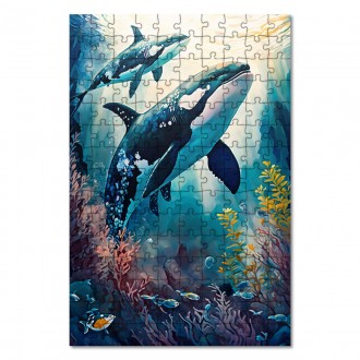 Wooden Puzzle Underwater scenery Killer whale