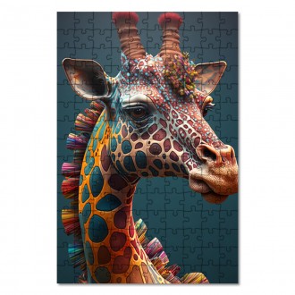 Wooden Puzzle Psychedelic Giraffe