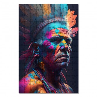 Wooden Puzzle Chief in color