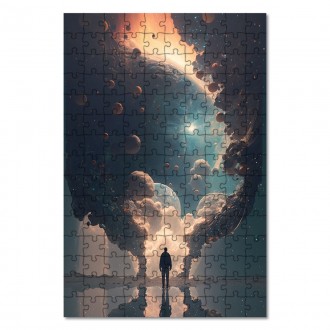 Wooden Puzzle Cosmic landscape of dreams