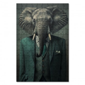 Wooden Puzzle An elephant in a suit