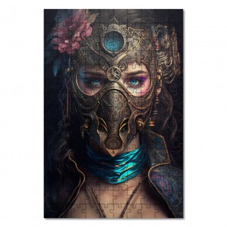 Wooden Puzzle Steampunk mask 2