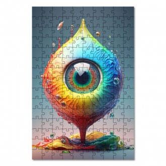 Wooden Puzzle Psychedelic Eye 2