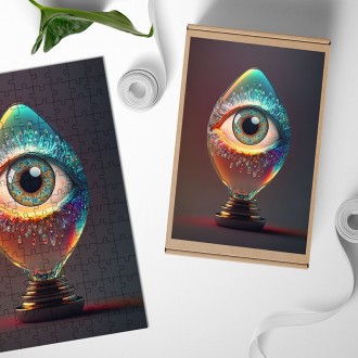 Wooden Puzzle Psychedelic eye