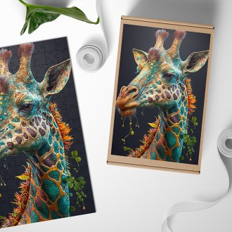 Wooden Puzzle Psychedelic Giraffe 2