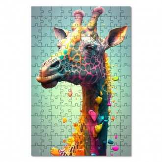 Wooden Puzzle Psychedelic Giraffe 3